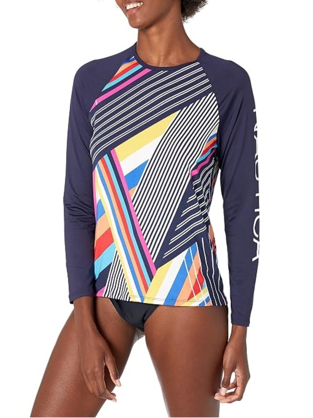 Nautica Women's Standard Long Sleeve Rashguard UPF+30 Womens Size S - NWOT